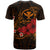 Polynesian Hawaii Kanaka Maoli T Shirts Humpback Whale with Hibiscus (Golden) - Polynesian Pride