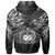 Samoa Polynesian All Over Zip up Hoodie Eagle Tribal Pattern Black - Polynesian Pride