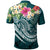 Fiji Polynesian Polo Summer Plumeria (Turquoise) - Polynesian Pride