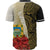 Tuvalu Polynesian Custom Personalised Baseball Shirt - Coat Of Arm With Hibiscus Gold - Polynesian Pride