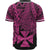 Wallis and Futuna Polynesian Baseball Shirt - Tribal Wave Tattoo Pink - Polynesian Pride