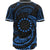 Cook Islands Polynesian Baseball Shirt - Blue Tribal Wave - Polynesian Pride