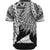 Tokelau Polynesian Baseball Shirt - Tribal Wave Tattoo White - Polynesian Pride