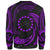 Cook Islands Polynesian Custom Personalised Sweater - Purple Tribal Wave - Polynesian Pride