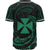 Wallis and Futuna Polynesian Baseball Shirt - Green Tribal Wave - Polynesian Pride