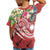 Marshall Islands Polynesian T Shirt Summer Plumeria (Red) - Polynesian Pride