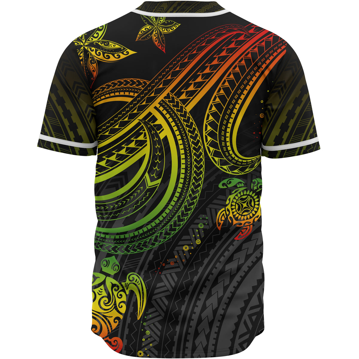 Polynesian Custom Personalised Baseball Shirt - Reggae Turtle - Polynesian Pride