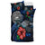 American Samoa Polynesian Bedding Set - Blue Turtle Hibiscus - Polynesian Pride