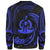 Vanuatu Polynesian Custom Personalised Sweater - Blue Tribal Wave - Polynesian Pride