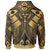 Kosrae Custom Zip up Hoodie Gold Seal with Polynesian Tattoo - Polynesian Pride