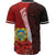 Tuvalu Polynesian Baseball Shirt - Coat Of Arm With Hibiscus - Polynesian Pride