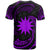 Nauru Polynesian All Over T Shirt Purple Tribal Wave - Polynesian Pride