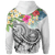 Polynesianmerican Samoa Hoodie Summer Plumeria (White) - Polynesian Pride