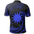 Nauru Polynesian Custom Polo Shirt Blue Tribal Wave - Polynesian Pride