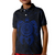 American Samoa Polynesian Polo Shirt Vintage Polynesian Turtle (Blue) - Polynesian Pride