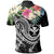 Polynesian Hawaii Kanaka Maoli Polo Summer Plumeria (Black) - Polynesian Pride