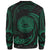 American Samoa Polynesian Sweater - Green Tribal Wave - Polynesian Pride