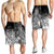 Kosrae Custom Personalised Men's Shorts - Humpback Whale with Tropical Flowers (White) - Polynesian Pride