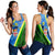 Vanuatu Malampa Fiji Day Women Racerback Tank - Combine Flag Design LT4 Blue - Polynesian Pride