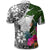 Yap Custom Polo Shirt White Turtle Plumeria Banana Leaf - Polynesian Pride