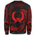 Pohnpei Polynesian Custom Personalised Sweater - Red Tribal Wave - Polynesian Pride