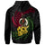 Vanuatu Zip up Custom Hoodie Flag Spiral Pattern Hibiscus - Polynesian Pride