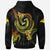 Papua New Guinea Custom Hoodie Reggae Plumeria Flowers with Spiral Patterns - Polynesian Pride