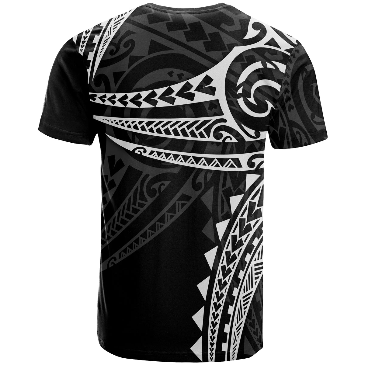 Polynesian T Shirt White Tribal Pattern - Polynesian Pride