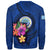 Federated States Of Micronesia Polynesian Sweater - Floral With Seal Blue - Polynesian Pride