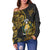 Nauru Women's Off Shoulder Sweaters - Abstract Style - Polynesian Pride