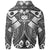 Samoa Polynesian Zip up Hoodie Samoa White Seal with Polynesian Tattoo - Polynesian Pride