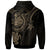 New Caledonia Custom Zip up Hoodie Gold Turtle - Polynesian Pride