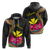 Hawaii Polynesian Fish Hook Hibiscus Hoodie LT12 Zip Hoodie Black - Polynesian Pride