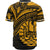 French Polynesia Baseball Shirt - Gold Color Cross Style - Polynesian Pride