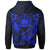 Samoa Custom Polynesian Zip up Hoodie Samoa Blue Seal Camisole Hibiscus Style - Polynesian Pride