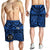 Fiji Men's Short - Fiji Seal With Polynesian Tattoo Style (Blue) - Polynesian Pride