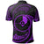 Yap Micronesia Polo Shirt Purple Tribal Wave - Polynesian Pride