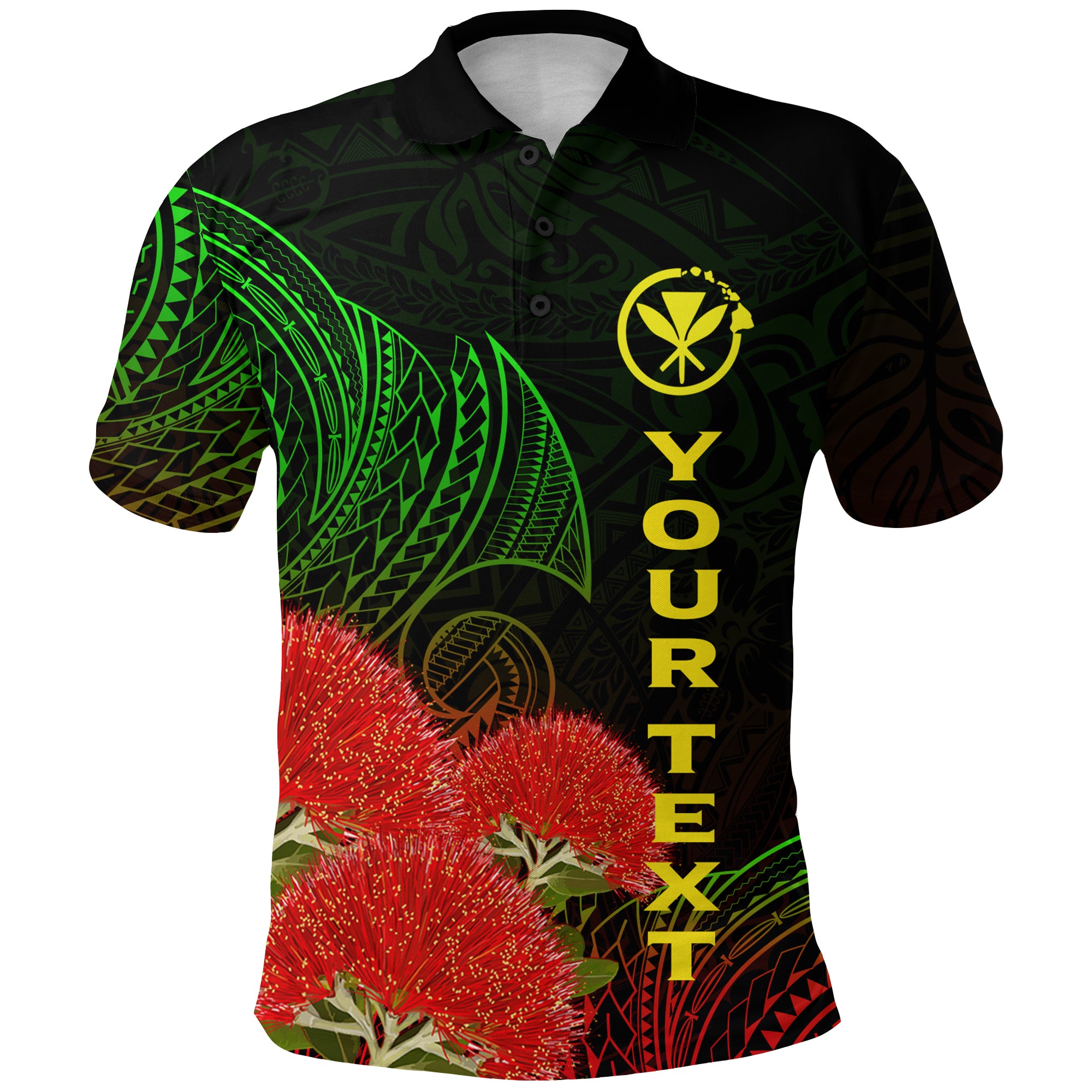 Custom Hawaii Polynesian Polo Shirt Ohia Lehua LT12 Unisex White - Polynesian Pride