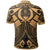 Pohnpei Custom Polo Shirt Gold Seal with Polynesian Tattoo - Polynesian Pride