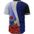 Cook Islands Polynesian Custom Personalised Baseball Shirt - Coat Of Arm With Hibiscus Blue - Polynesian Pride