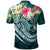 YAP Polynesian Polo Shirt Summer Plumeria (Turquoise) - Polynesian Pride