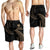 Northern Mariana Islands Polynesian Men's Short - Gold Tribal Wave - Polynesian Pride