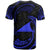 Tokelau Polynesian All Over T Shirt Blue Tribal Wave - Polynesian Pride