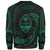 Guam Polynesian Sweater - Green Tribal Wave - Polynesian Pride