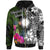 Marshall Islands Zip up Hoodie Turtle Plumeria Banana Leaf Unisex Black - Polynesian Pride