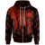 Samoa Zip up Hoodie Polynesian Wings (Red) Unisex Red - Polynesian Pride