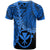 Hawaii Polynesian Custom T Shirt Tribal Wave Tattoo Blue - Polynesian Pride