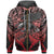 Samoa Polynesian Custom Zip up Hoodie Eagle Tribal Pattern Red Unisex Red - Polynesian Pride