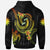 Nauru Custom Zip up Hoodie Reggae Plumeria Flowers with Spiral Patterns - Polynesian Pride