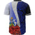 Solomon Islands Polynesian Baseball Shirt - Coat Of Arm With Hibiscus Blue - Polynesian Pride